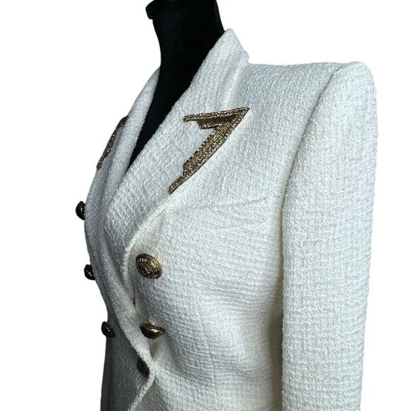 NWT Balmain Tweed & Gold Jacket - Picture 14 of 16